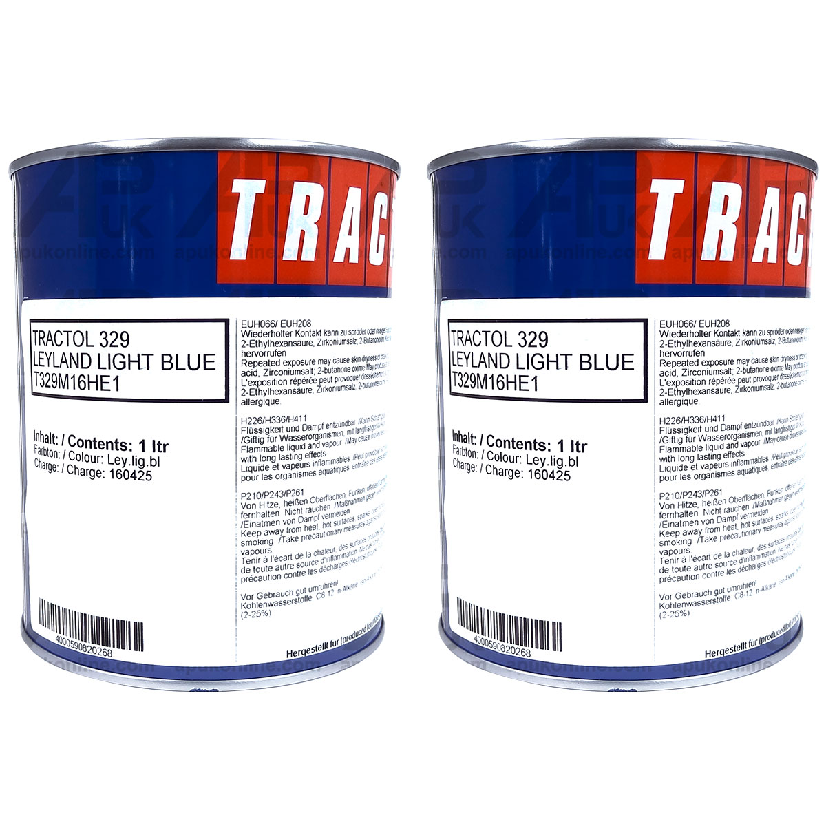 2 Litre Ltr Tin Leyland 154 245 255 272 344 482 Tractor Light Blue Paint Tractol