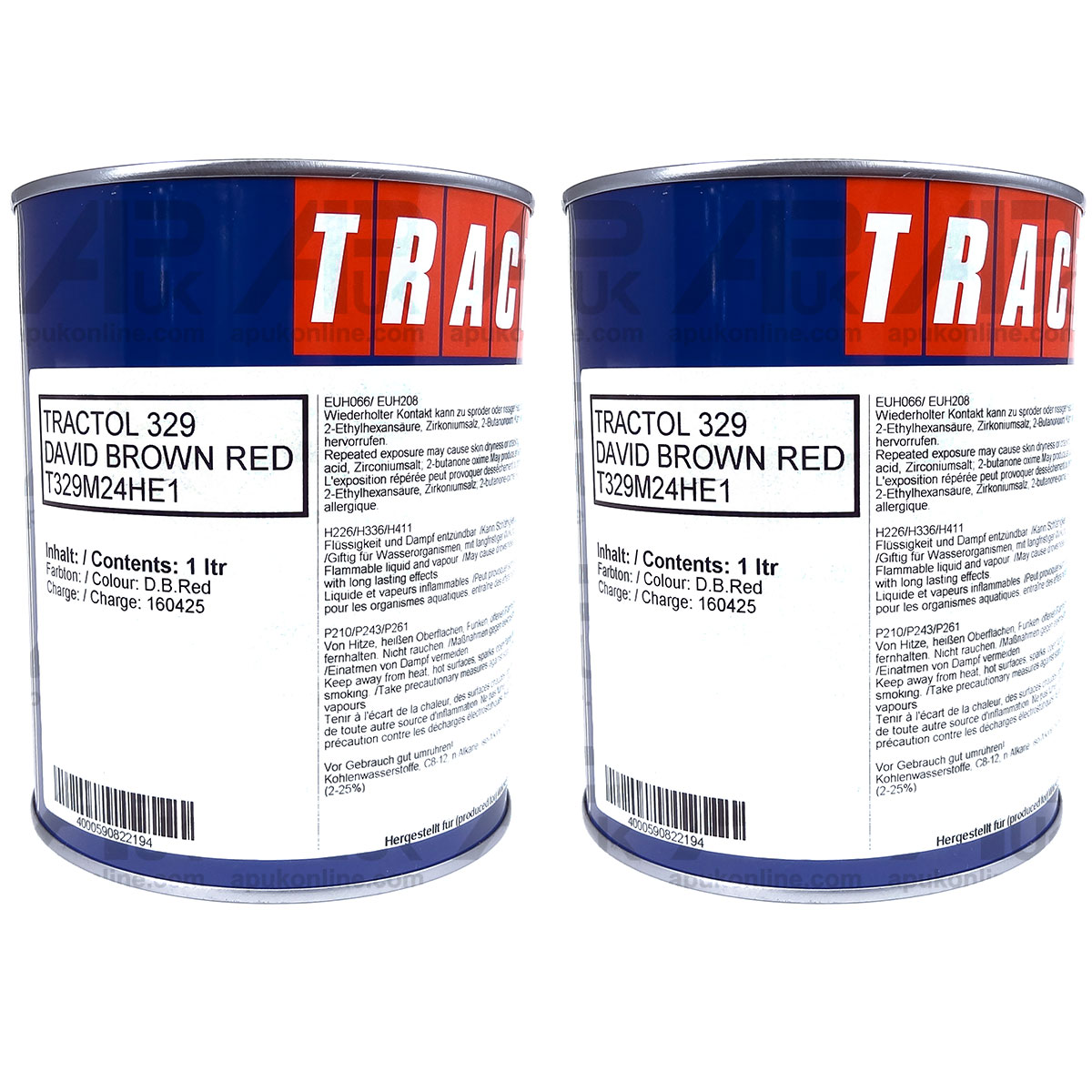 2 Litre Ltr Tin David Brown DB Tractor Currant Red Enamel Paint QUALITY Tractol