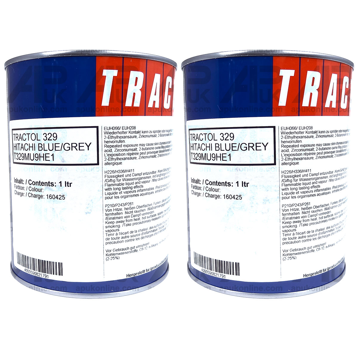 2 Litre 2L Tractol Blue Grey Enamel Paint for Hitachi Mini Digger Excavator Cab