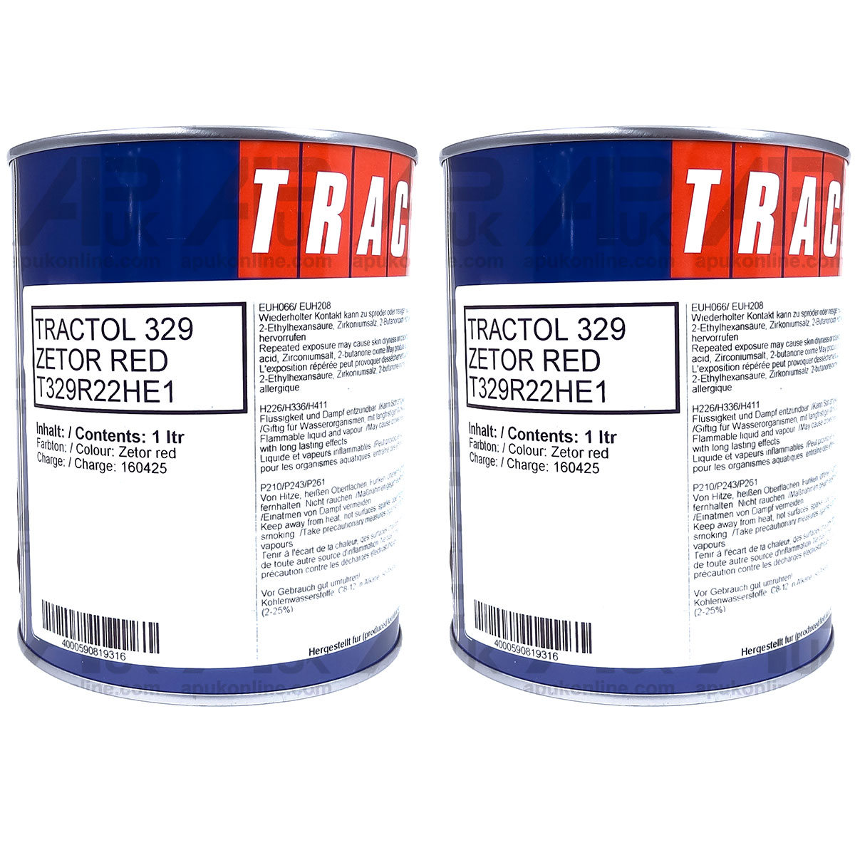 2 Litre Ltr Zetor UR1 Tractor Red Enamel Paint Tractol also for RedRock Trailer