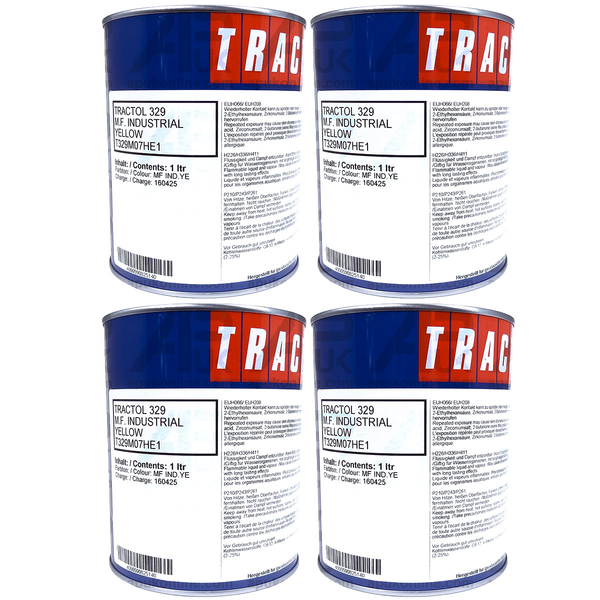 4 Litre Industrial Yellow Paint Tractol Digger 50 for Massey Ferguson MF Tractor