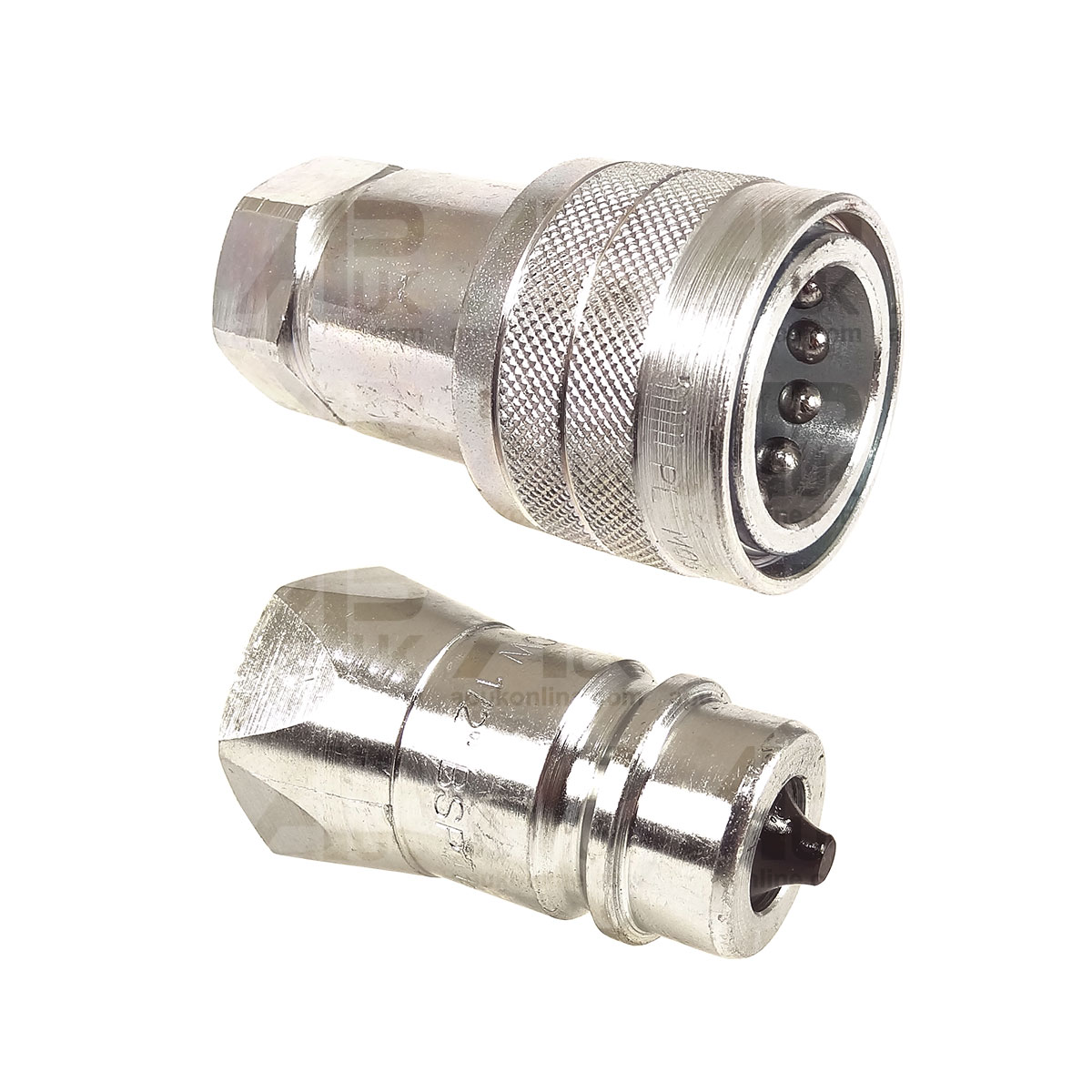 PAIR Hydraulic Quick Release Coupling 1/2&quot; BSP Set Tractor Loader Male &amp; Female