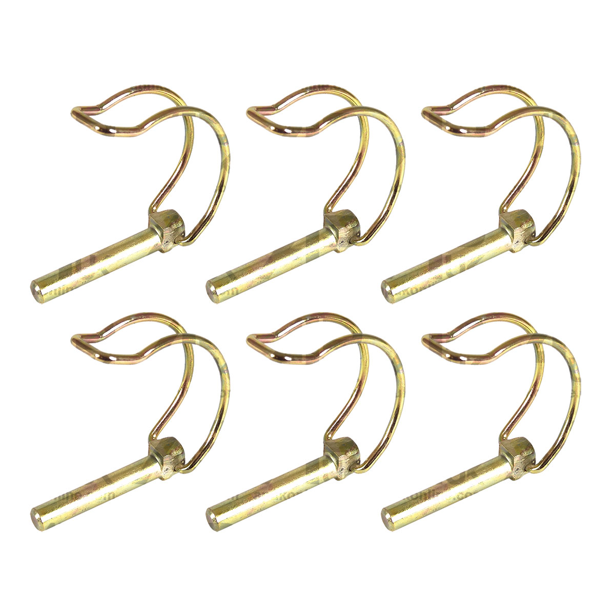 6x Pipe Tube Linch Lynch Pin 8mm x 45mm Trailer Tractor Truck Horse Box Linkage