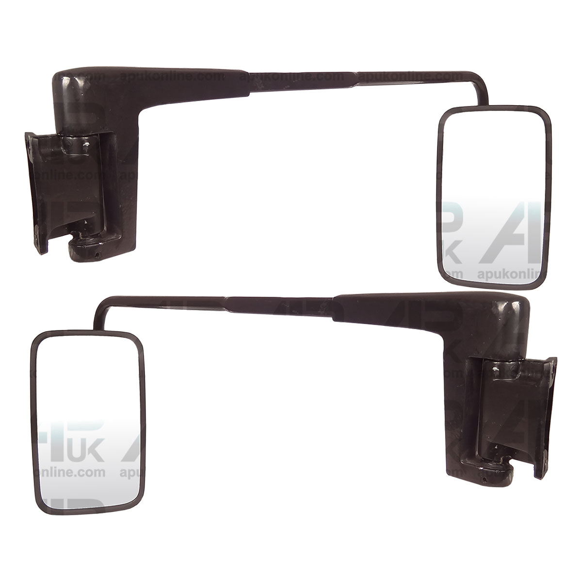 Cab Mirror Head &amp; Arm Pair for Massey Ferguson New Holland John Deere Tractors