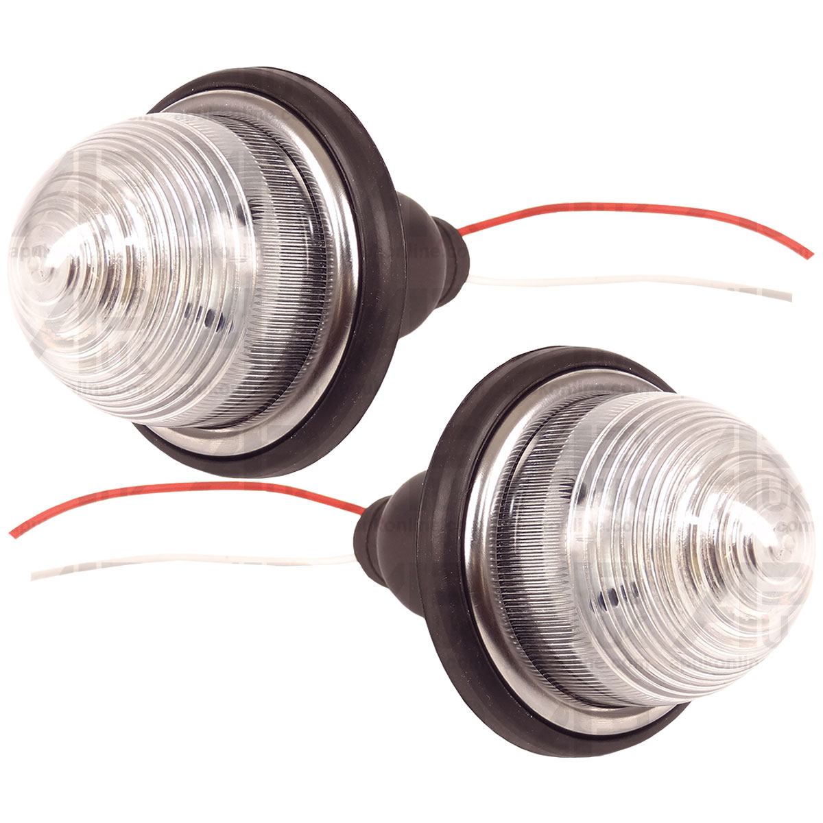 2x Front Side Marker Lights Lamps Round for Massey Ferguson 135 148 168 Tractor