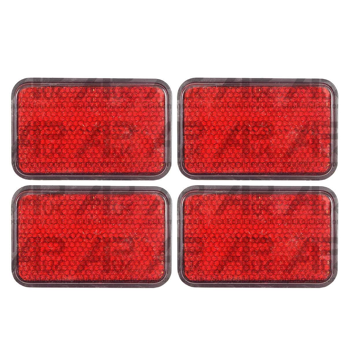 4x Rectangle Red Reflector bolt on Lorry side Marker Boat Tractor Van Trailer