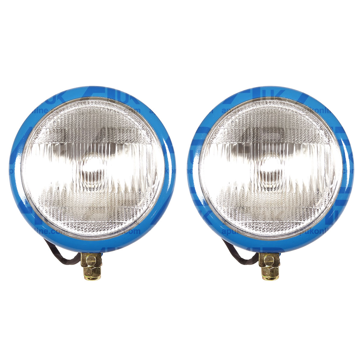 2x Vertical Mounted Headlight Lamps for Fordson Power Super Dexta Major Tractor