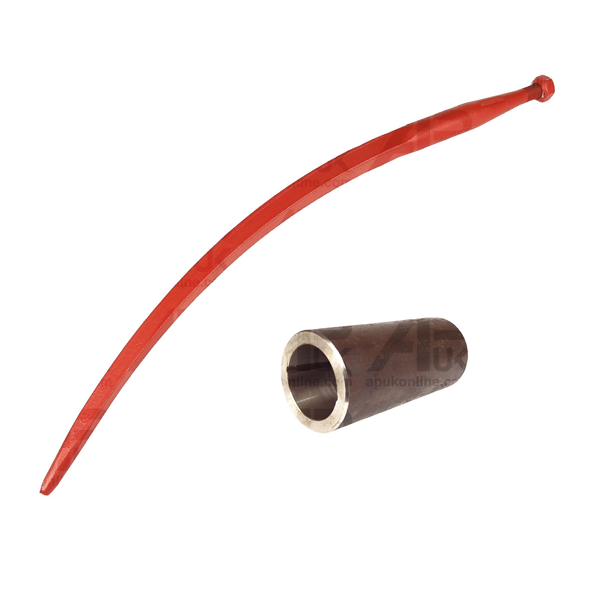 Tractor Front Loader Tine 810mm with Bush Conus 1 Curved Muck Grab Fork Spike