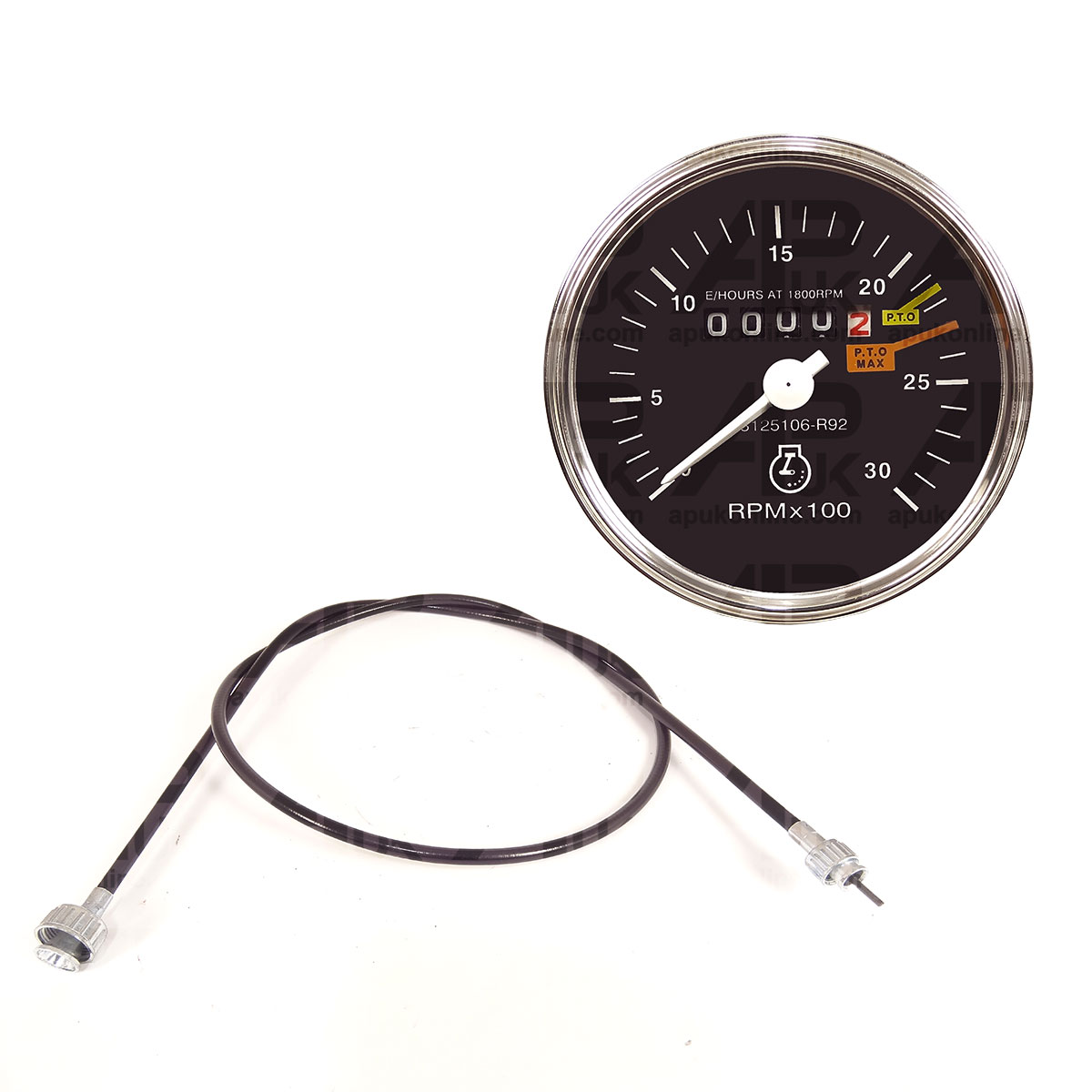 Tacho Tachometer Gauge &amp; Cable for Case International IH 584 684 885 Tractor