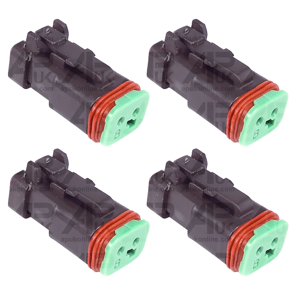 4x Work Lamp Light Plug Wiring Harness Socket Connector 2 Pin for JCB