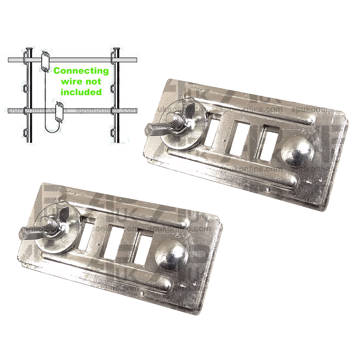 1 Set Electric fence fencing tape to tape steel connectors 20mm 40mm wire Ribbon