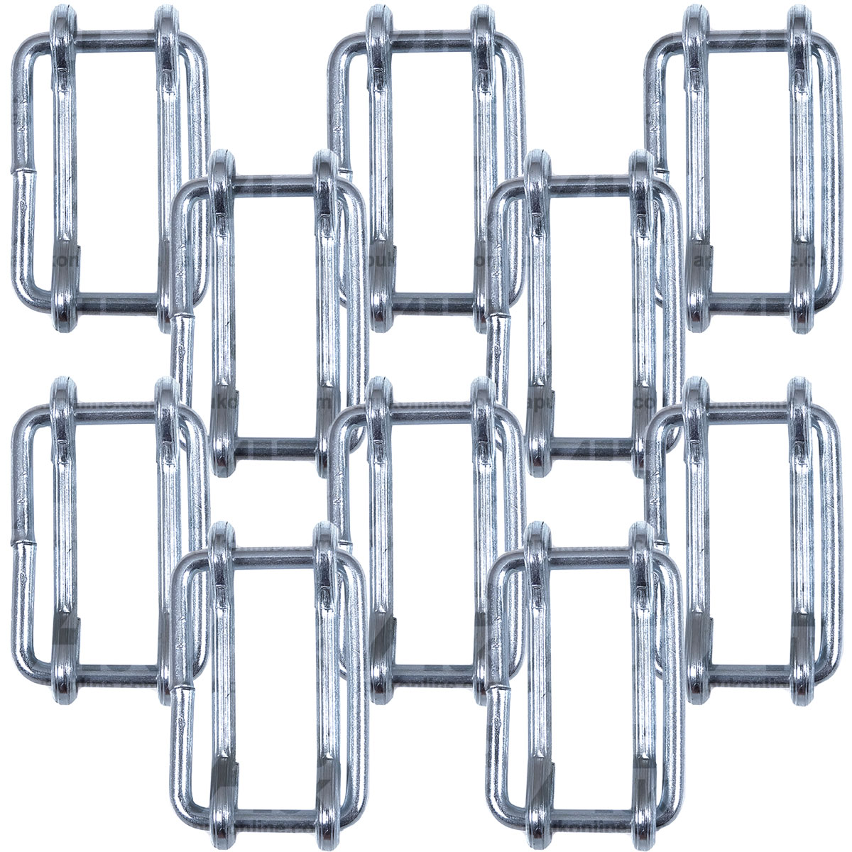 10x Electric Fence Fencing 20mm Poly Tape Connector Joiners Metal Rectangle