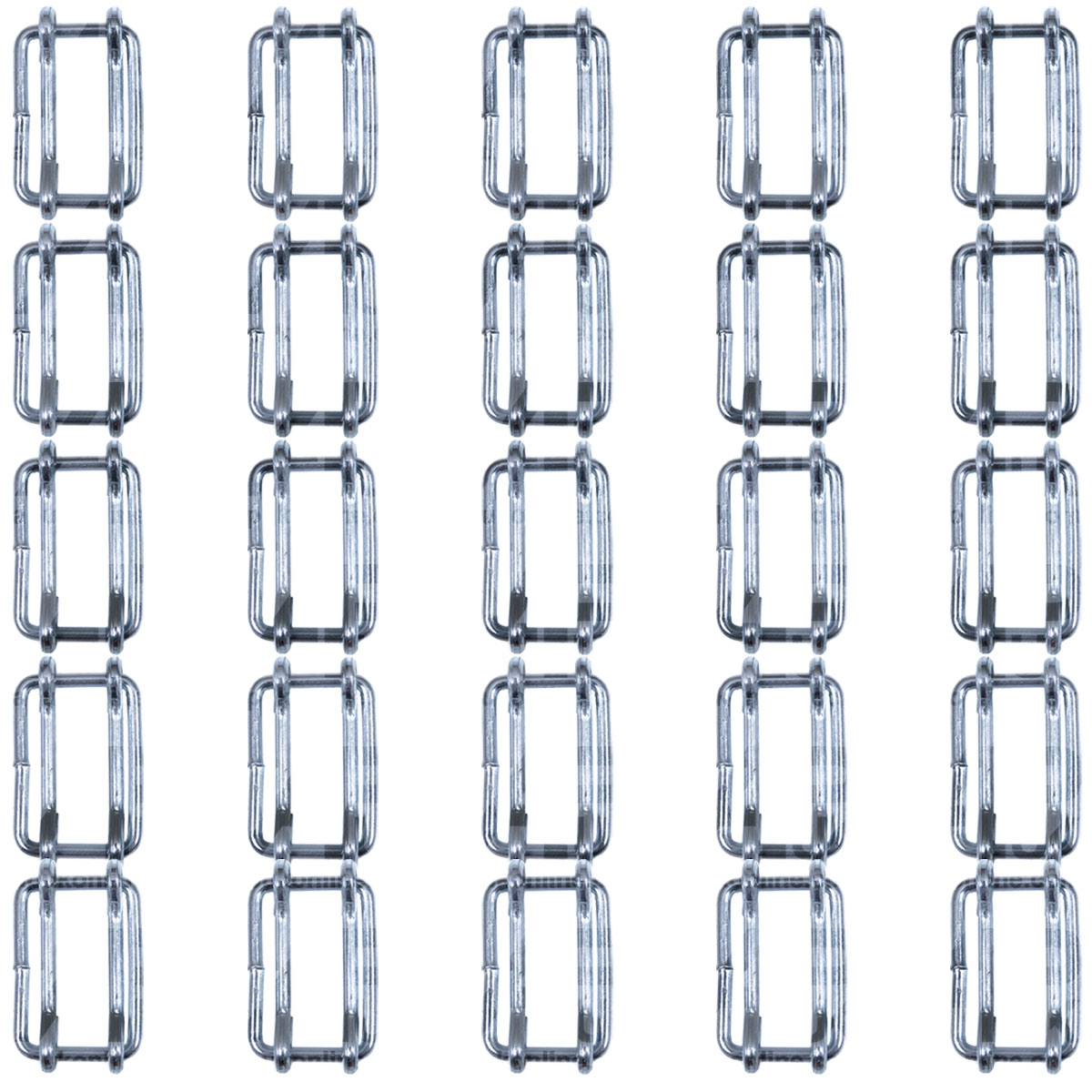 25x Electric Fence Fencing 20mm Poly Tape Connector Joiners Metal Rectangle