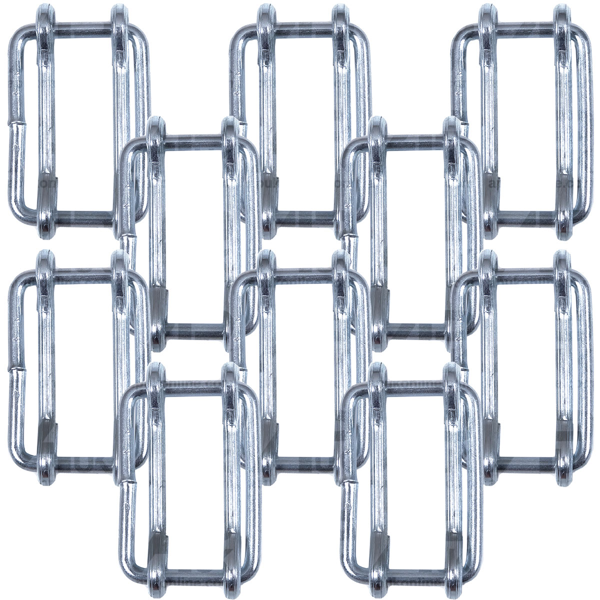 10x Electric Fence Fencing 40mm Poly Tape Connector Joiners Metal Rectangle