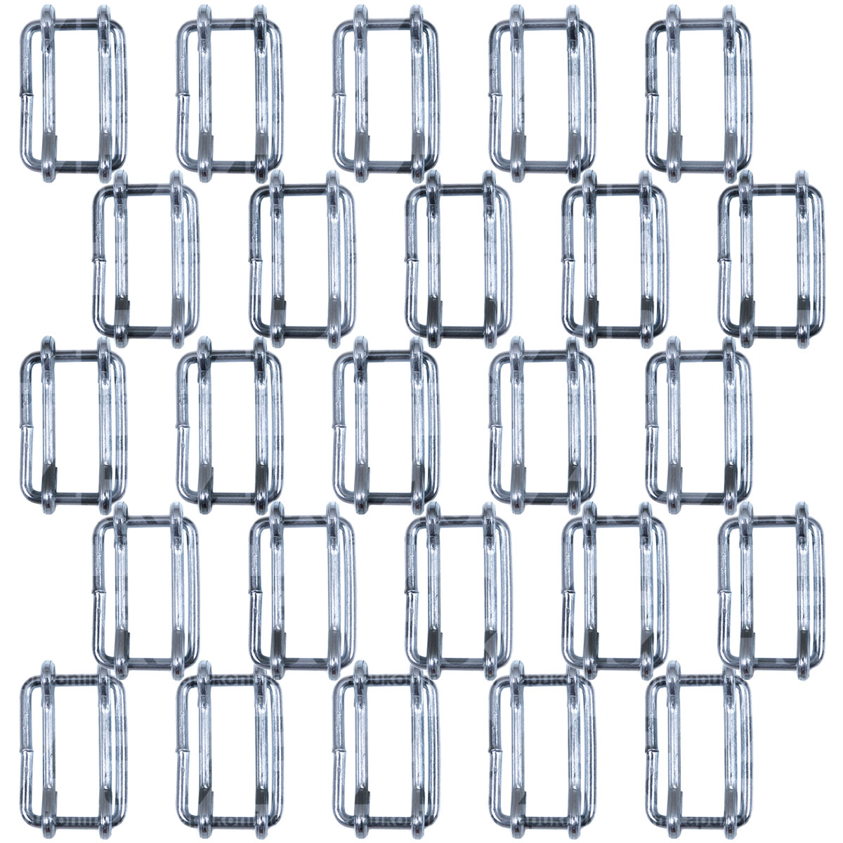 25x Electric Fence Fencing 40mm Poly Tape Connector Joiners Metal Rectangle