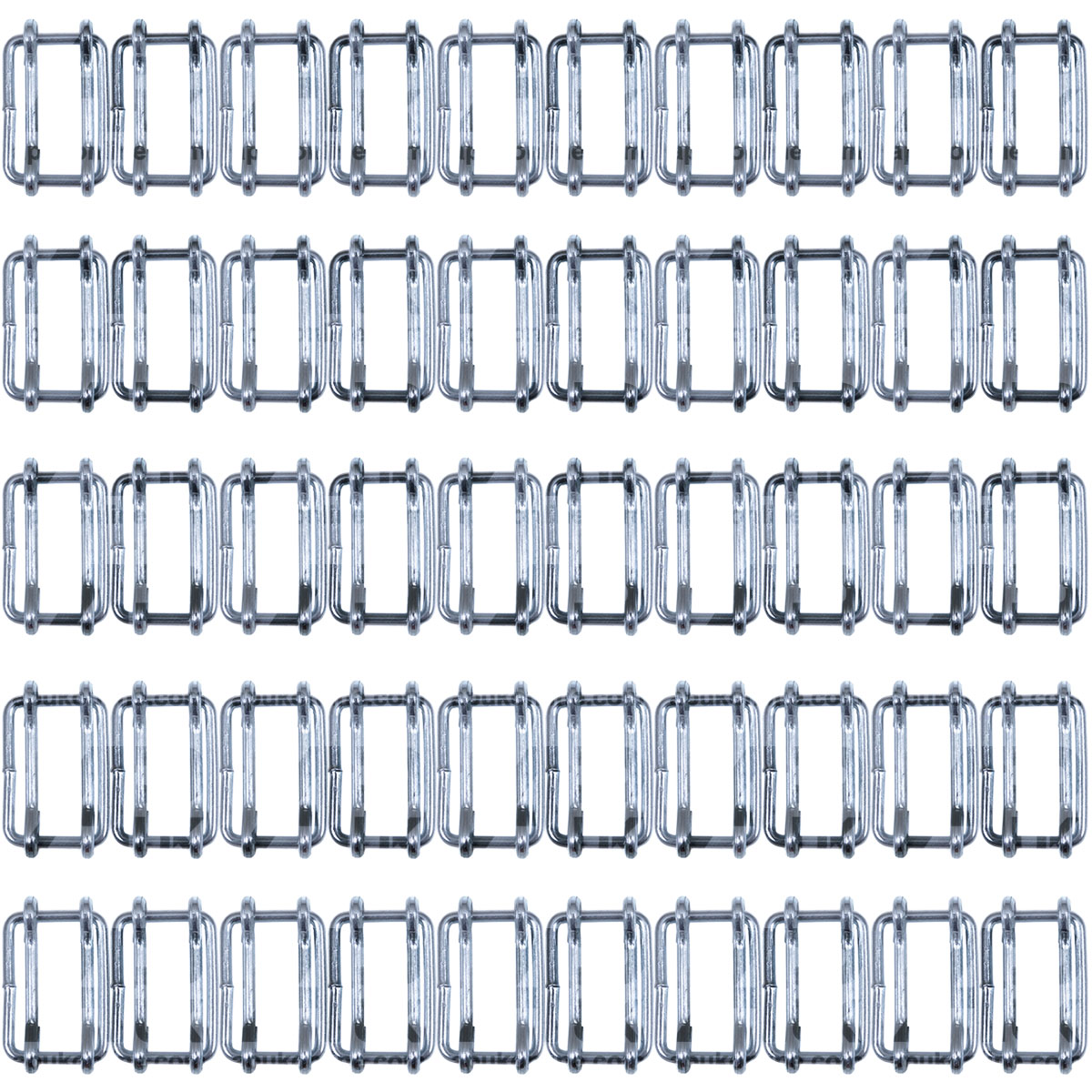 50x Electric Fence Fencing 40mm Poly Tape Connector Joiners Metal Rectangle