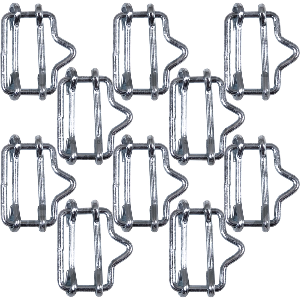 10x Electric Fence Fencing 20mm Poly Tape Connector Joiners Metal Connection