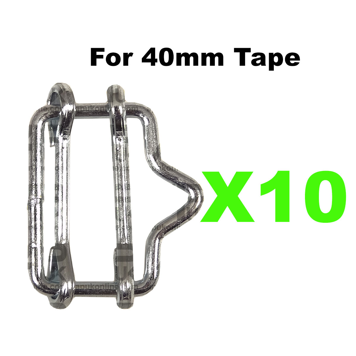 10 x Electric fence fencing 40mm Poly tape connector Joiners Metal connection 