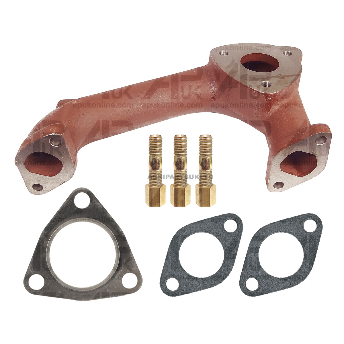 3 Cyl Exhaust Manifold &amp; Gaskets &amp; Studs for Massey Ferguson 35X 133 135 Tractor