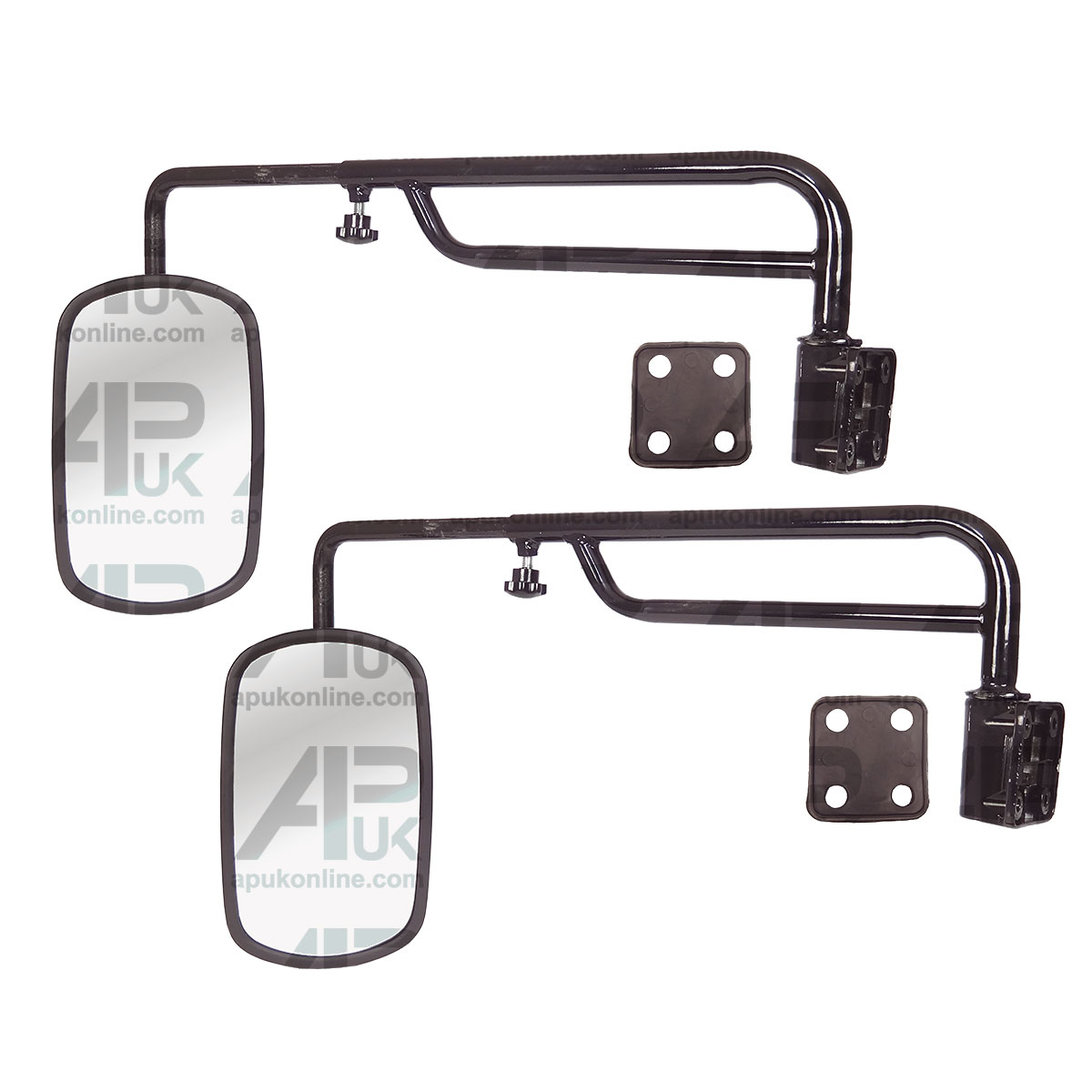 PAIR Universal Telescopic Extendable Mirror Arms + Heads &amp; Glass for JCB 3CX