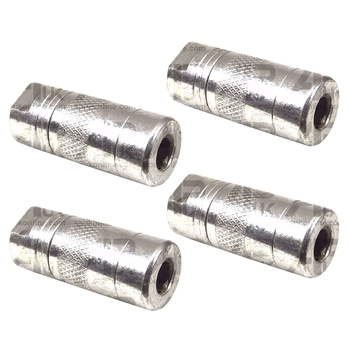 4x Heavy duty Grease Gun end M10 BSP Coupler nipple hydraulic connector 4 Jaw