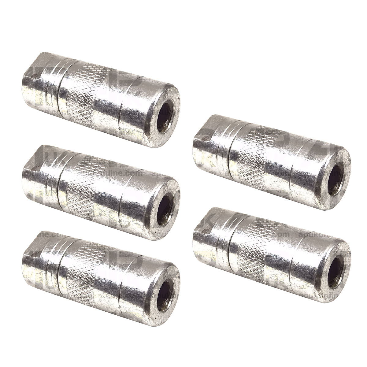 5x Heavy duty Grease Gun end M10 BSP Coupler nipple hydraulic connector 4 Jaw