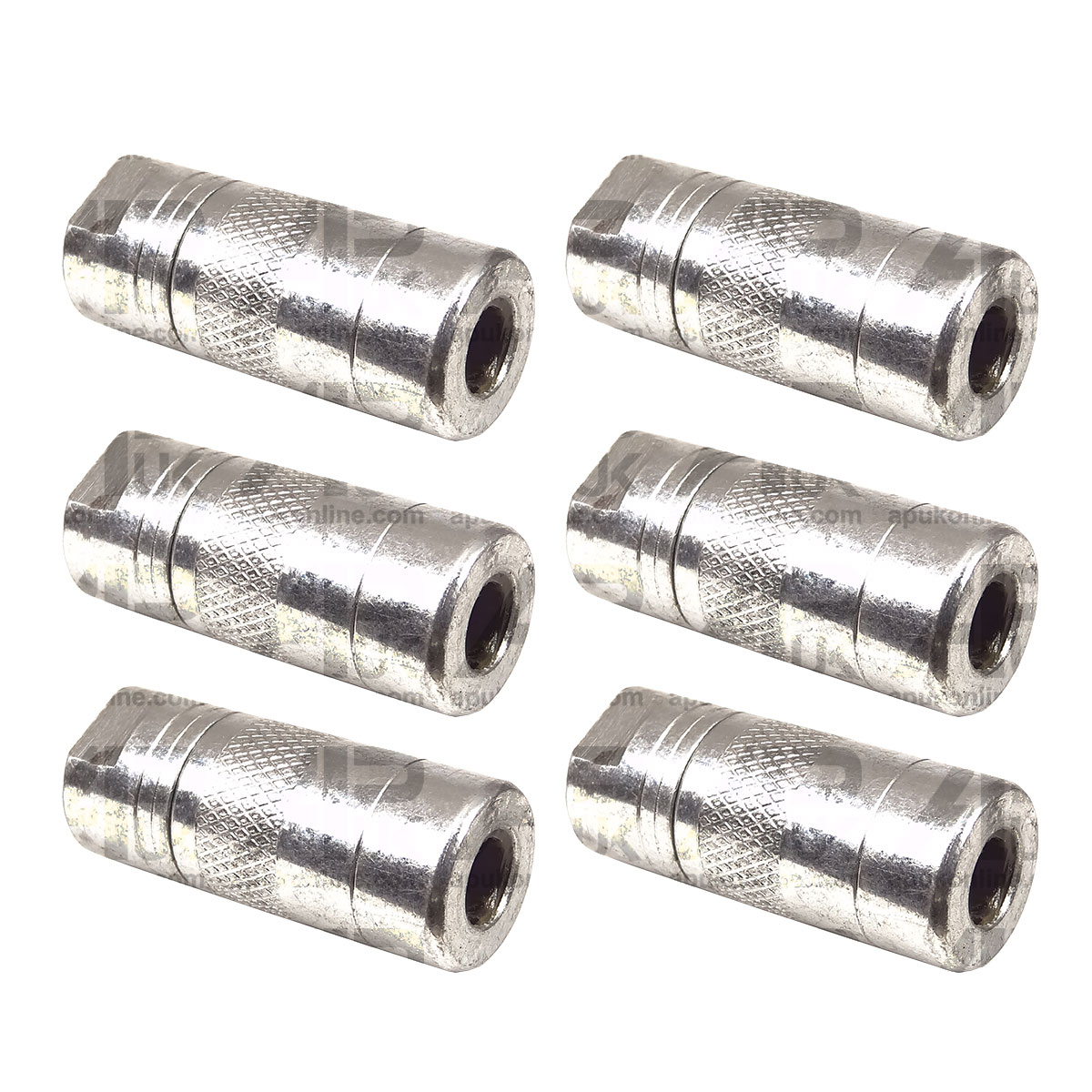 6x Heavy duty Grease Gun end M10 BSP Coupler nipple hydraulic connector 4 Jaw