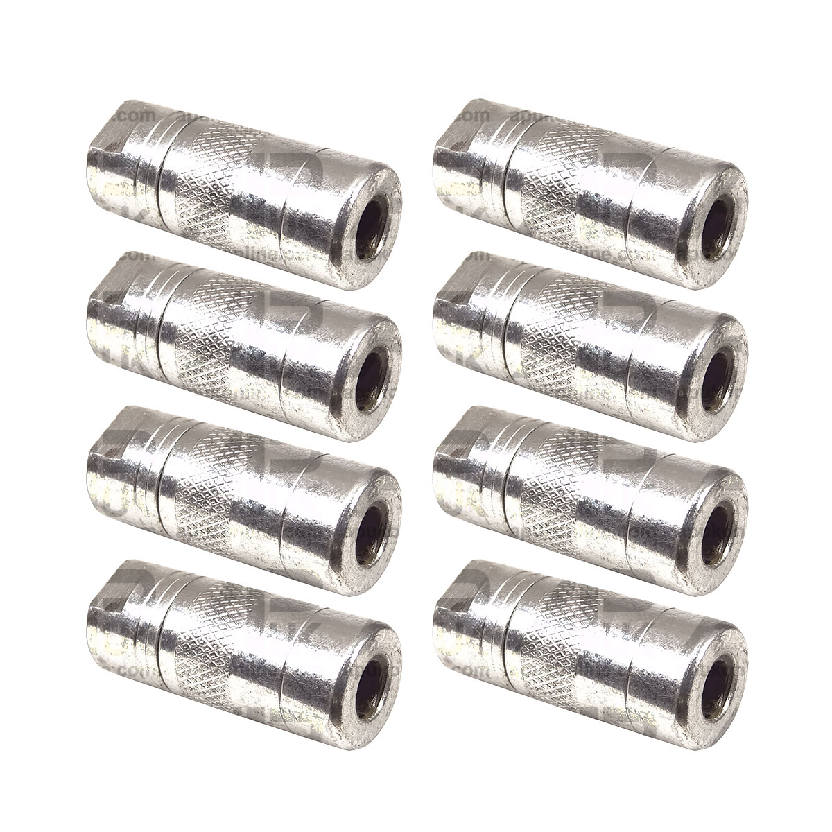 8x Heavy duty Grease Gun end M10 BSP Coupler nipple hydraulic connector 4 Jaw