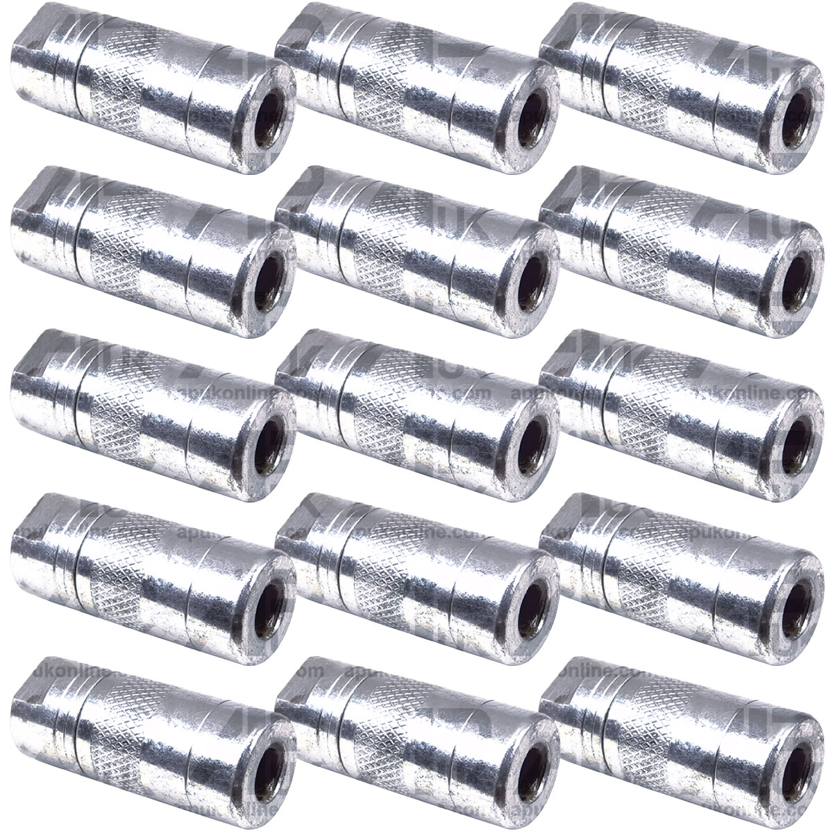 15 X Heavy duty Grease Gun end M10 BSP Coupler nipple hydraulic connector 4 Jaw