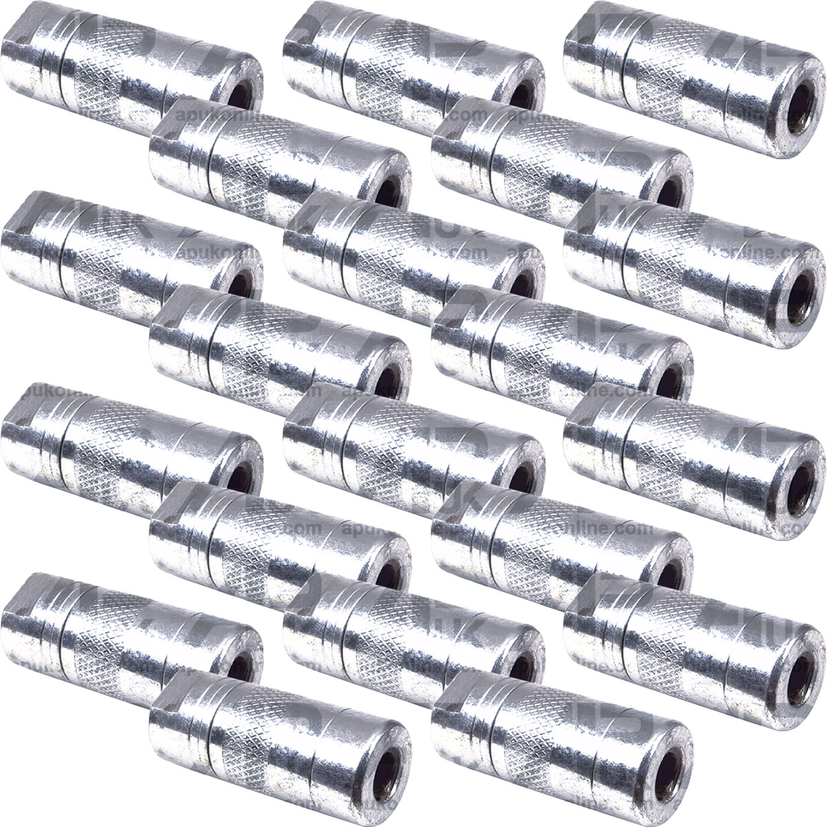 20 X Heavy duty Grease Gun end M10 BSP Coupler nipple hydraulic connector 4 Jaw