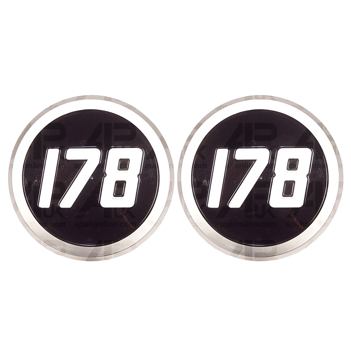 2x Round Bonnet Medallion Badge Emblem Side Hood for Massey Ferguson 178 Tractor