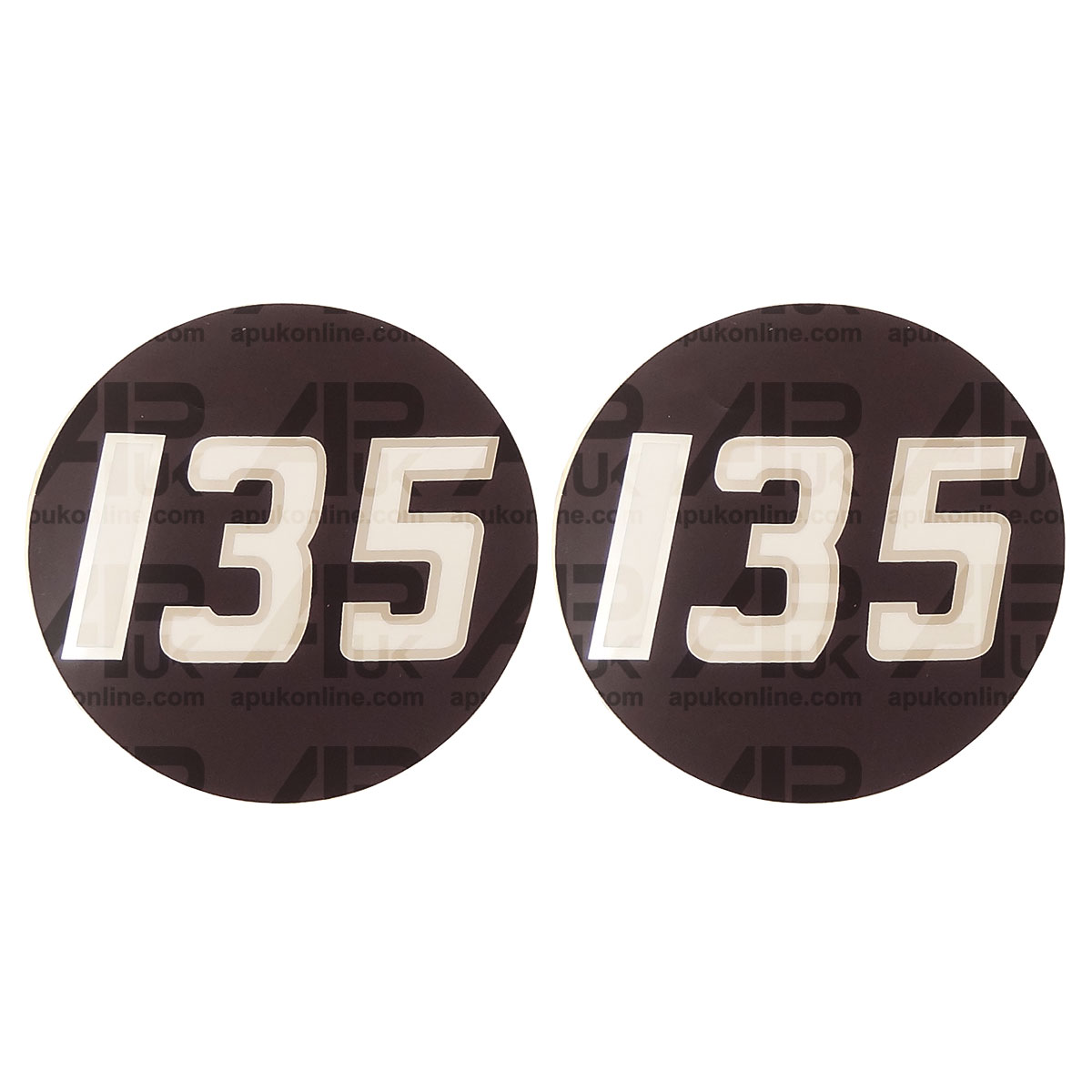 2x Bonnet Badge Medallion Emblem Decal Sticker for Massey Ferguson 135 Tractor