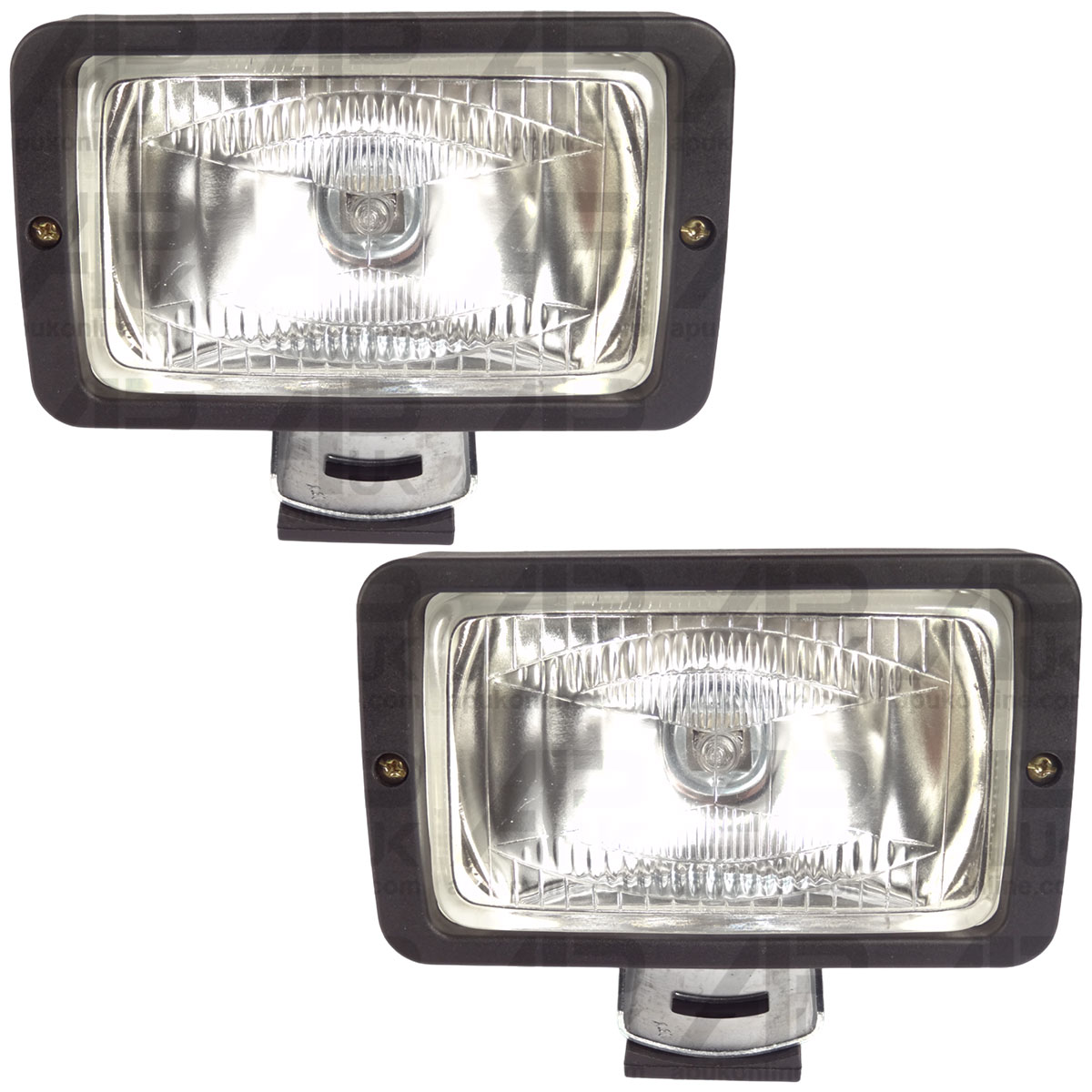 2x 12V Rectangular Halogen Car 4x4 Van Rally Driving Spot Lamps Fog Work Lights