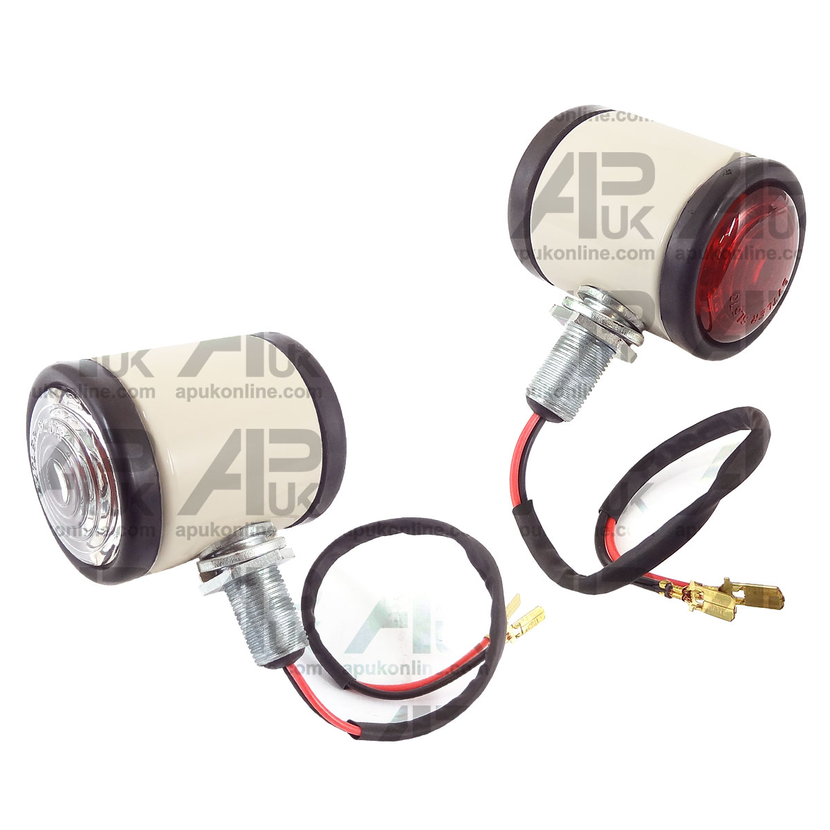 2x White Butler Style Side Light Lamp for Ford 2000 3000 4000 4100 Tractor