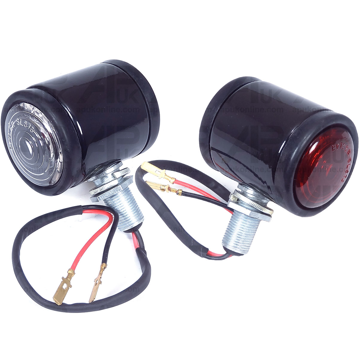 2 Black Butler Style Side Marker Lights Lamp for Massey Ferguson Fordson Tractor