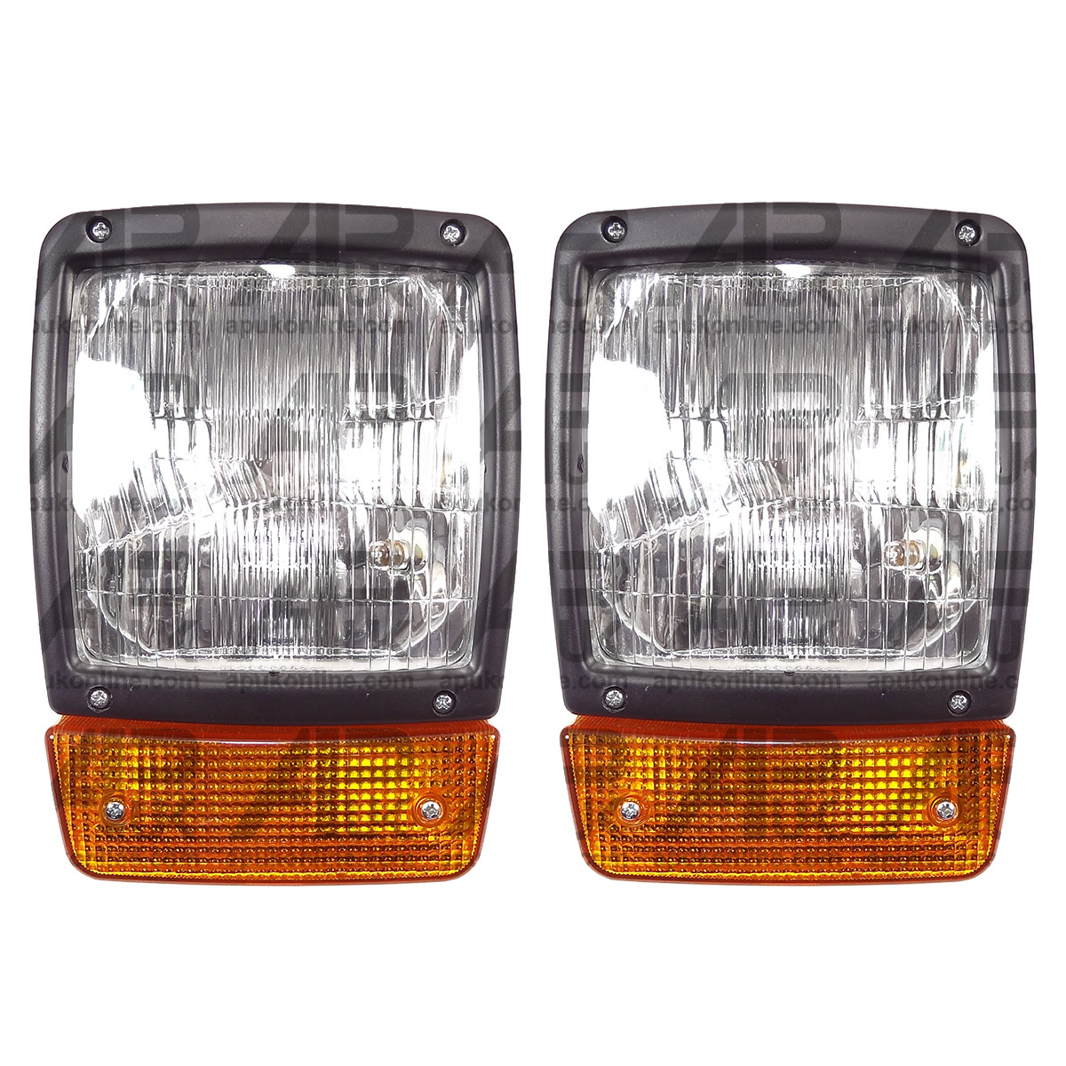 PAIR Front Headlight Headlamp Indicator assembly for JCB 2CX 3CX 4CX Backhoe