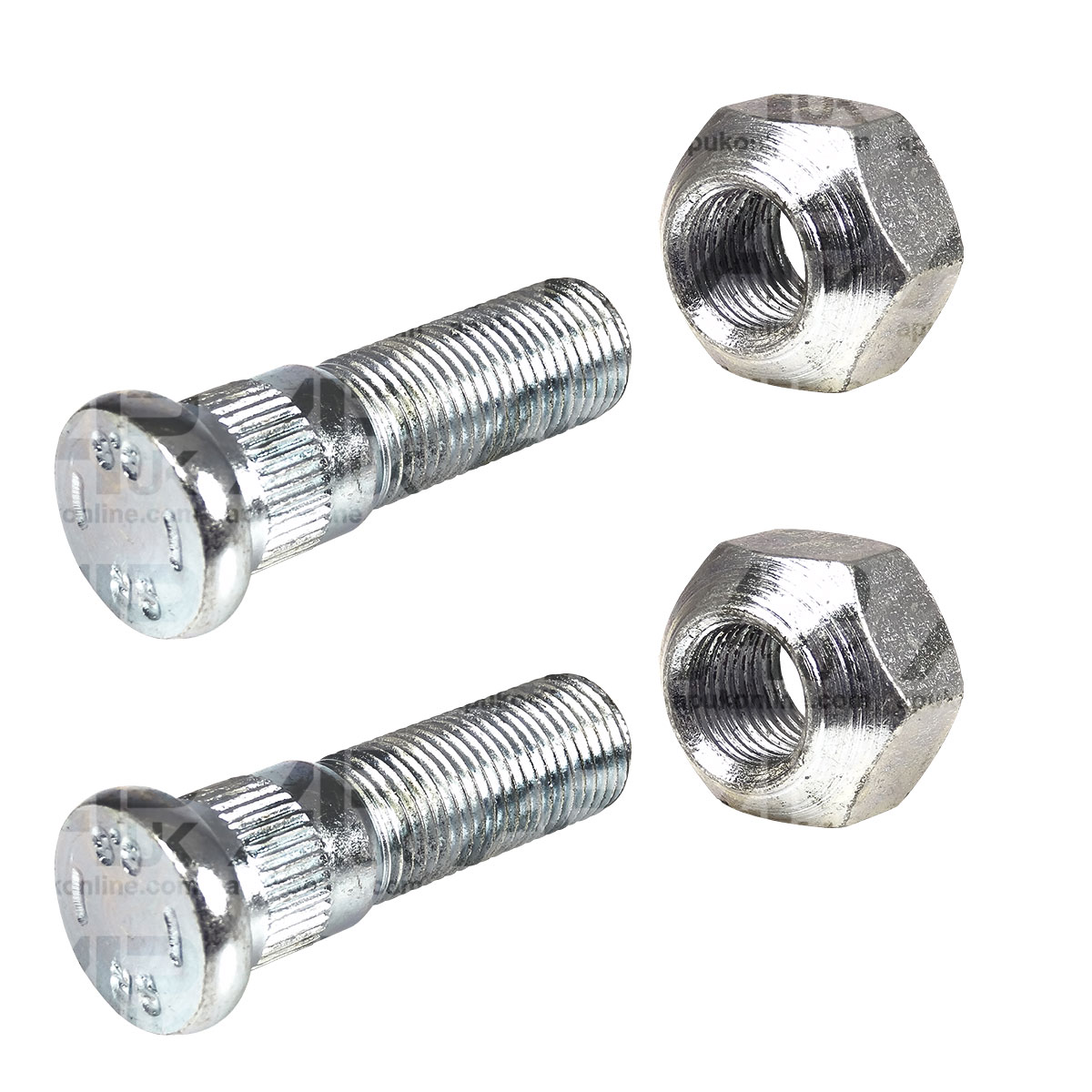 2x Rear Wheel Nuts &amp; Studs 9/16&quot; UNF for Fordson Dexta &amp; Super Dexta Tractor