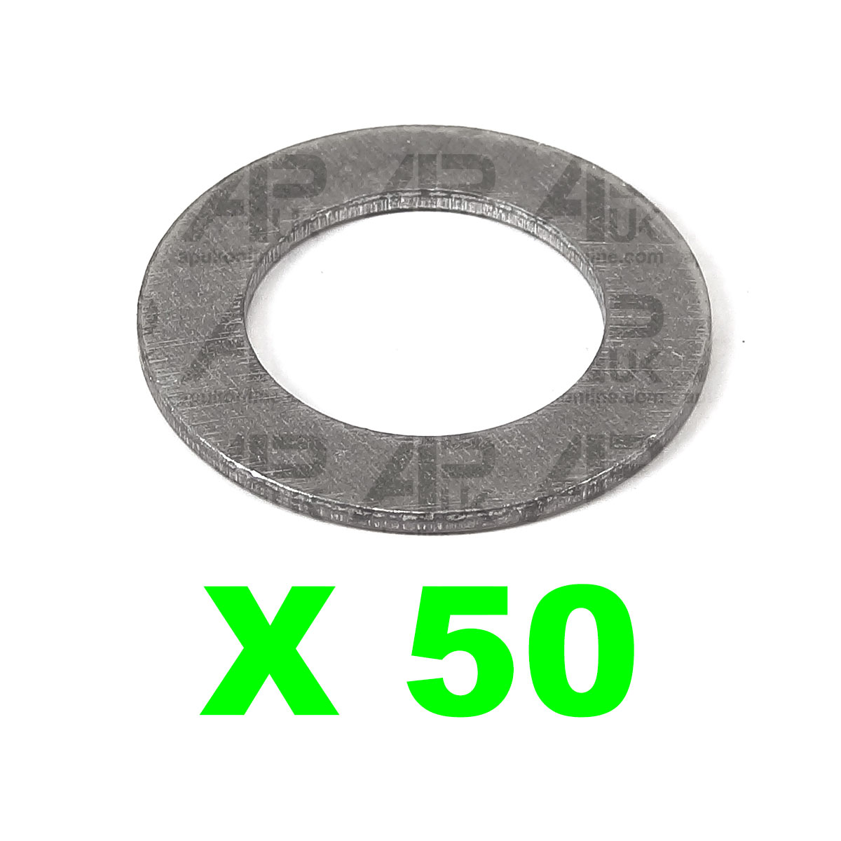 50x Flat Aluminium Washer ID 19/32&quot; for JCB John Deere Backhoe Digger Fastrac