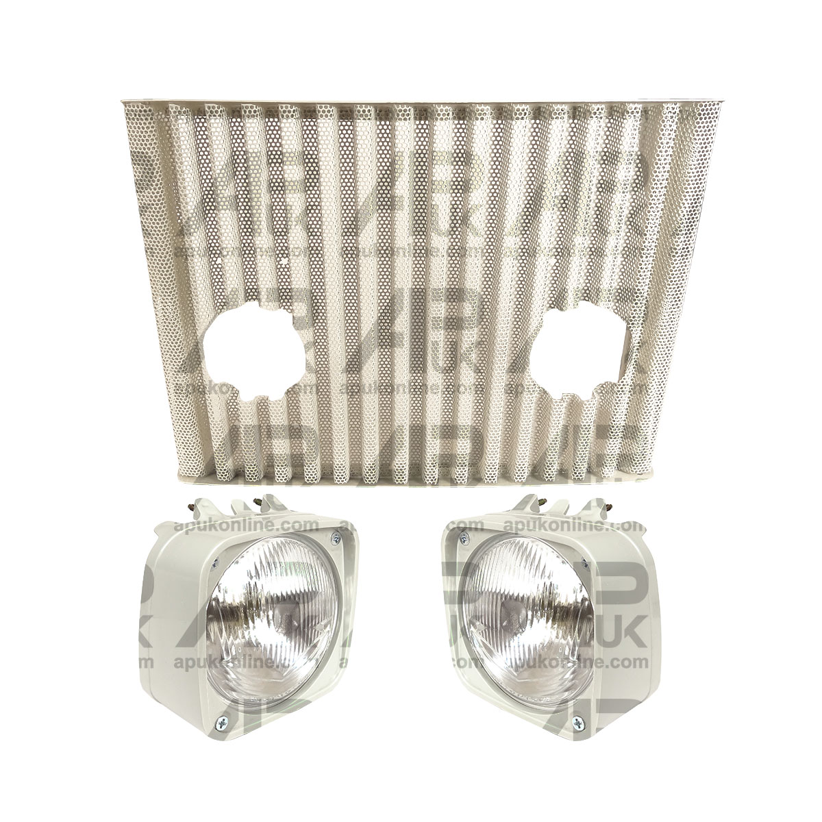 Grill &amp; Headlights for Ford New Holland 2610 2910 3610 3910 4110 4610 Tractor