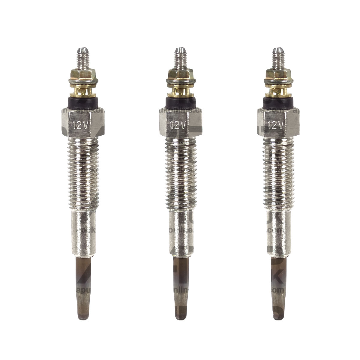 3x Heater Glow Plugs for Ford 1100 1110 1120 1200 1210 1220 1300 Compact Tractor