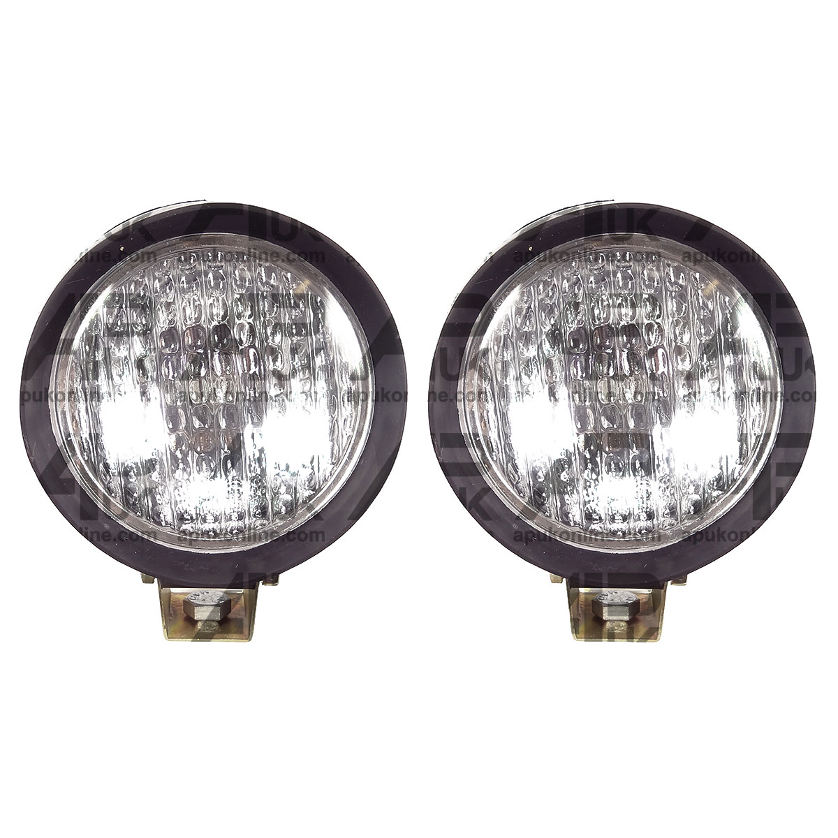 2X 5&quot; Round Rubber 126mm Work Light Lamp for Massey Ferguson John Deere Tractor