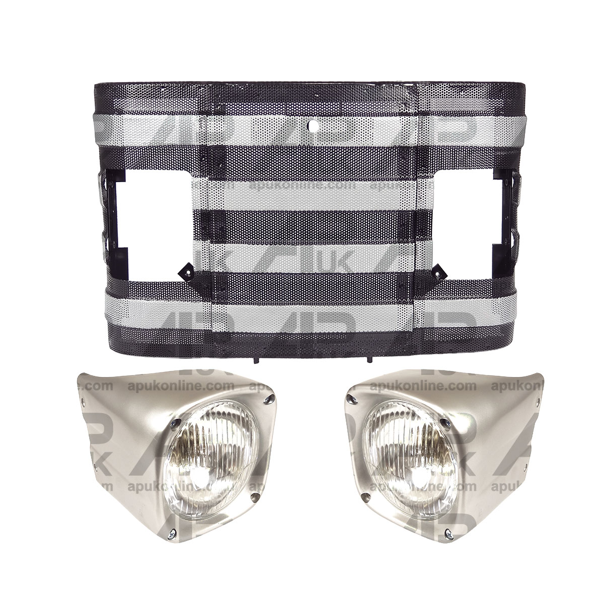 13&quot; Front Grill Grille with Headlights Headlamps for Massey Ferguson 135 Tractor