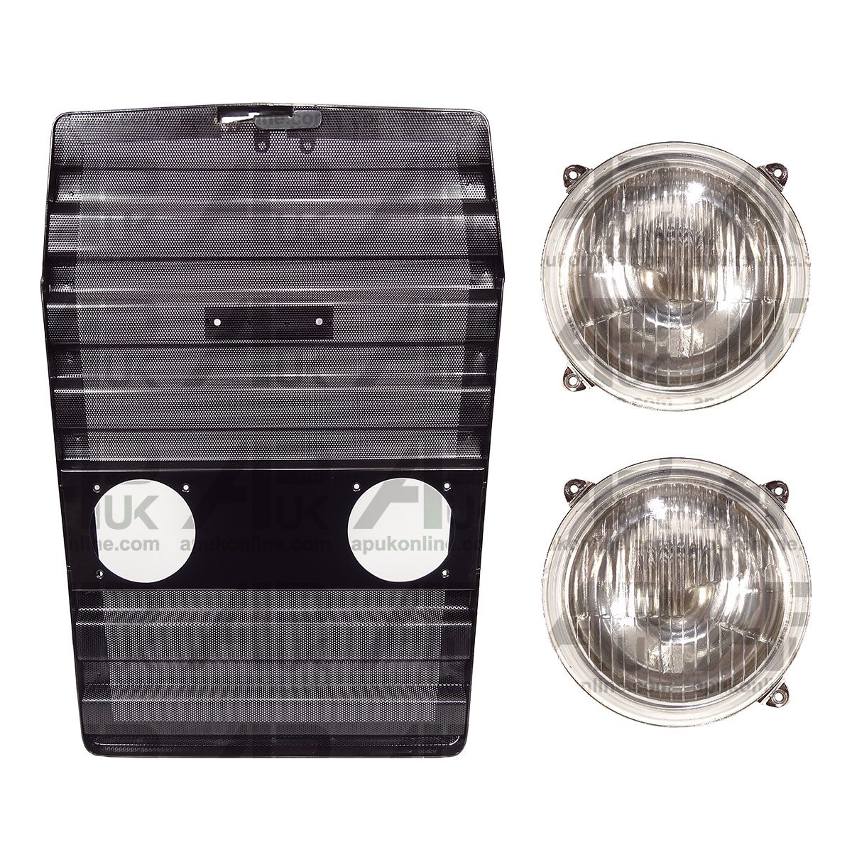 Front Grille Grill &amp; Headlights Headlamp for Massey Ferguson 675 690 698 Tractor