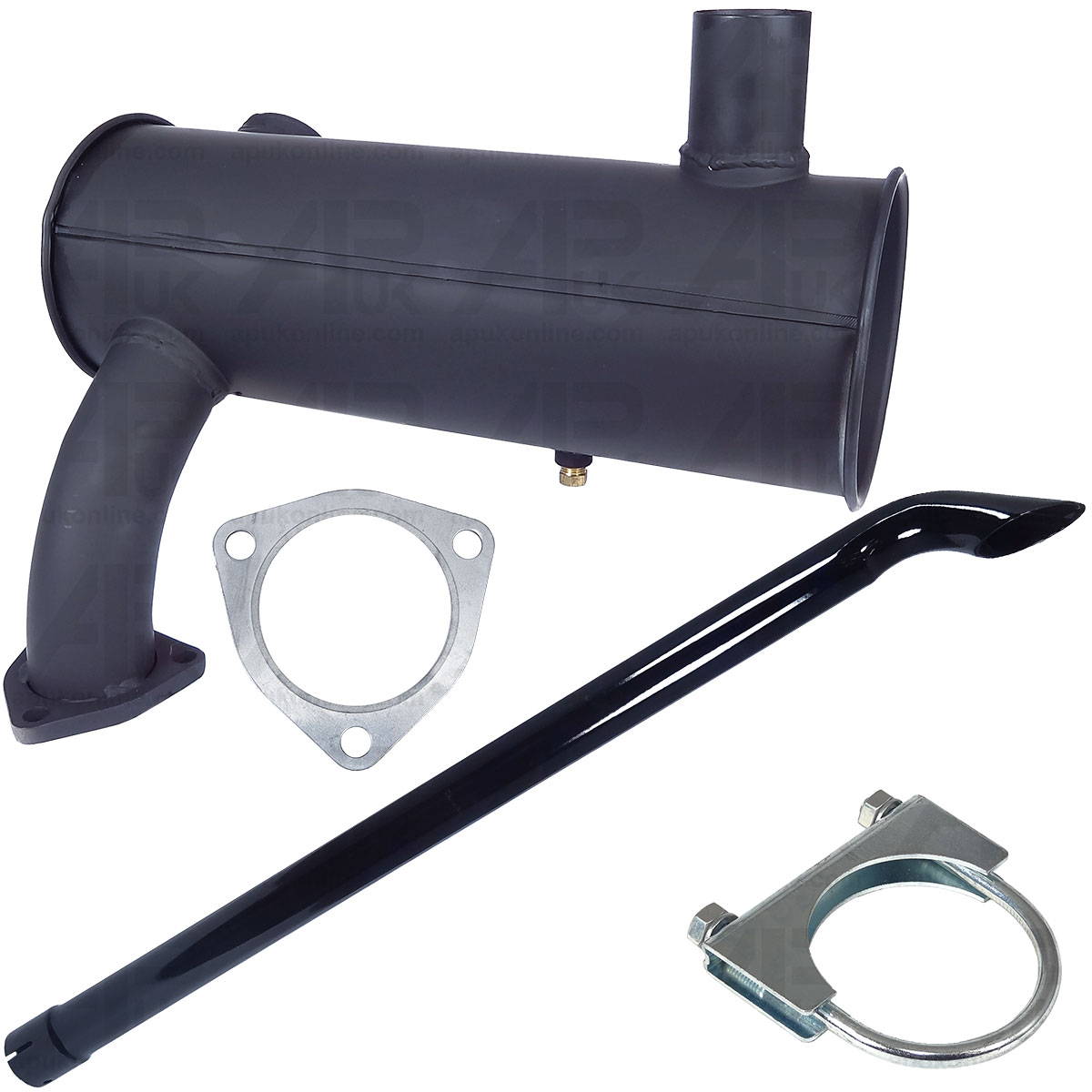 Under Hood Silencer Exhaust Box &amp; Pipe for Massey Ferguson 365 375 390 Tractor