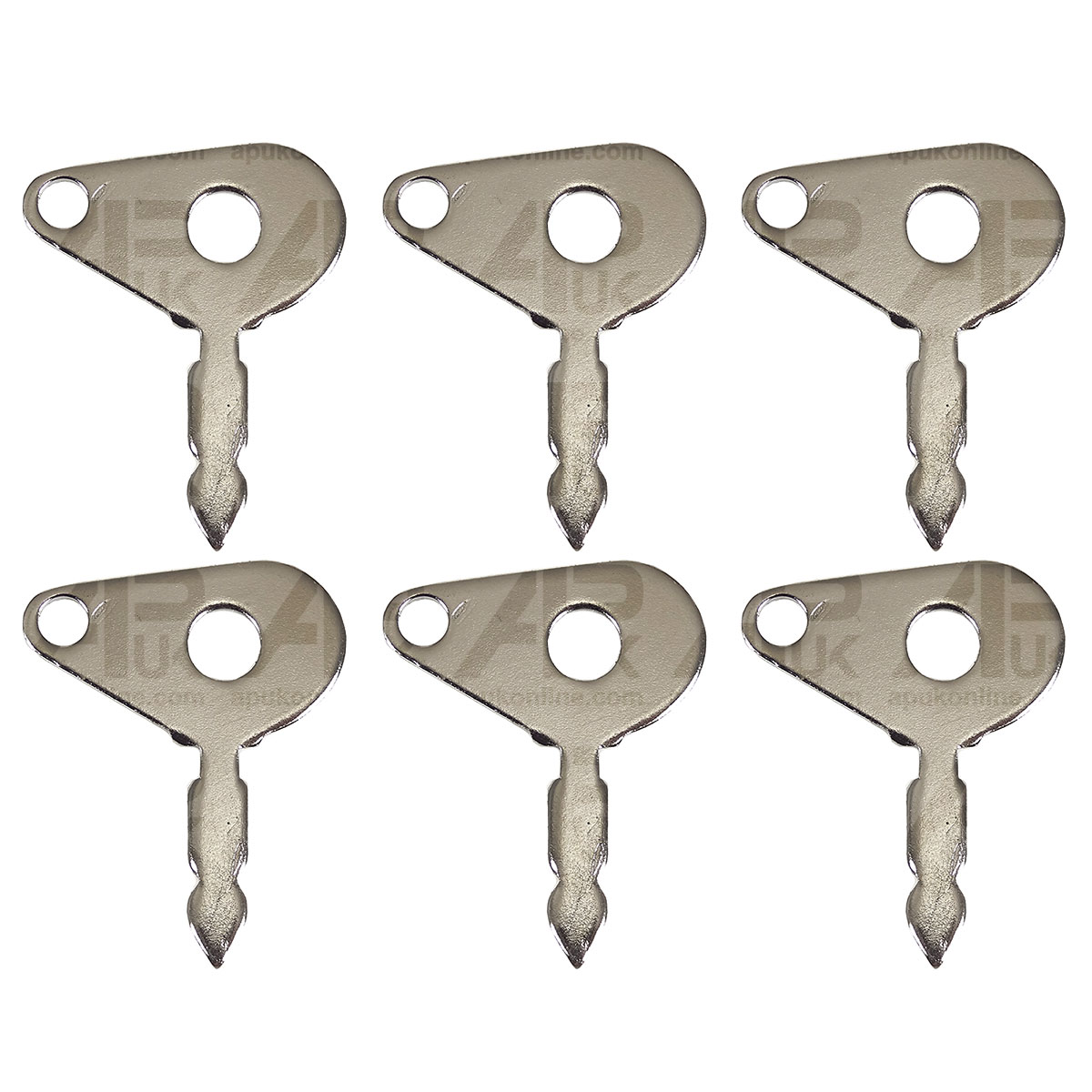 6x Ignition Switch Spare Key Lucas Metal for Massey Ferguson Ford County Tractor