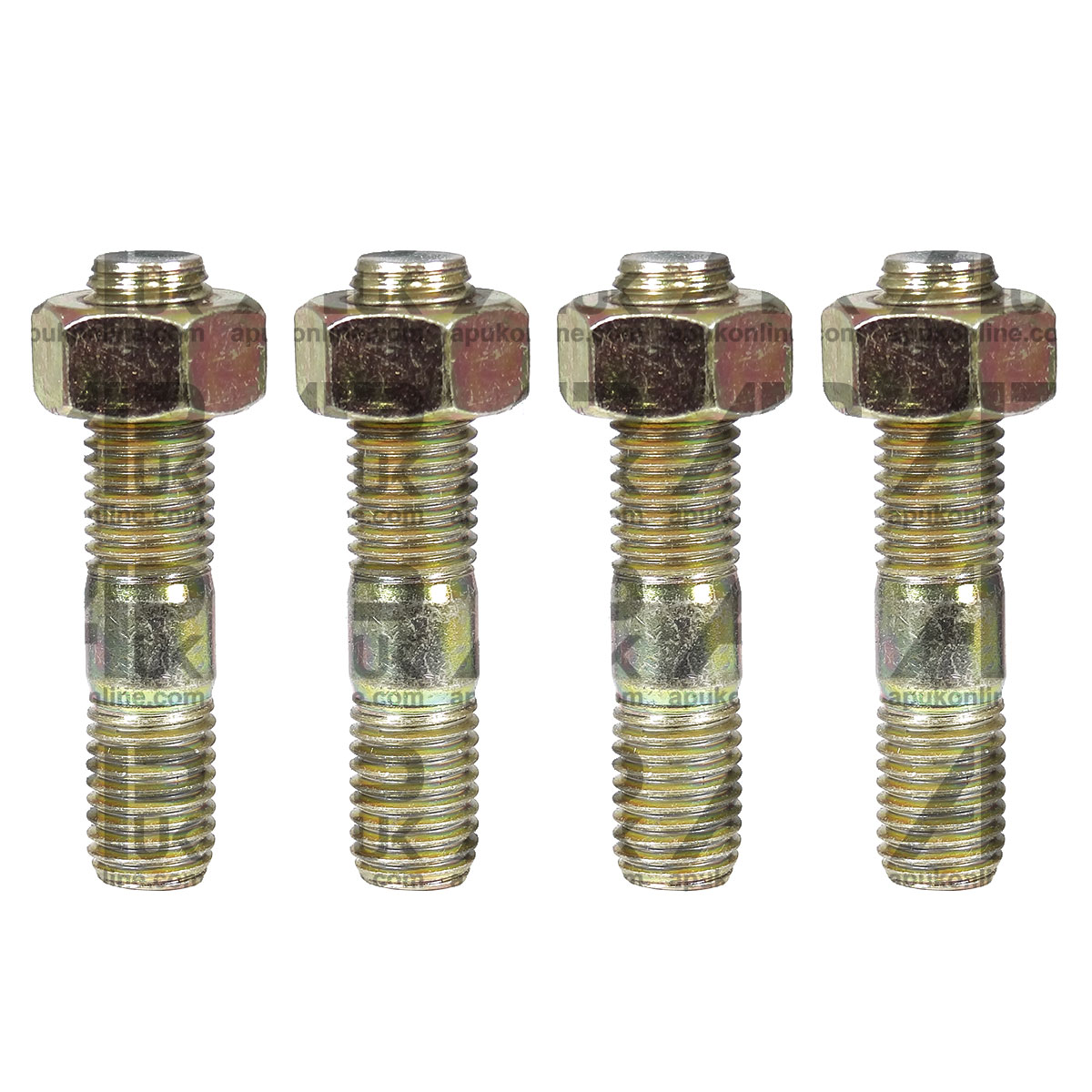 4 x Exhaust Manifold to Head Stud &amp; Nut 5/16 for Massey Ferguson 390 398 Tractor