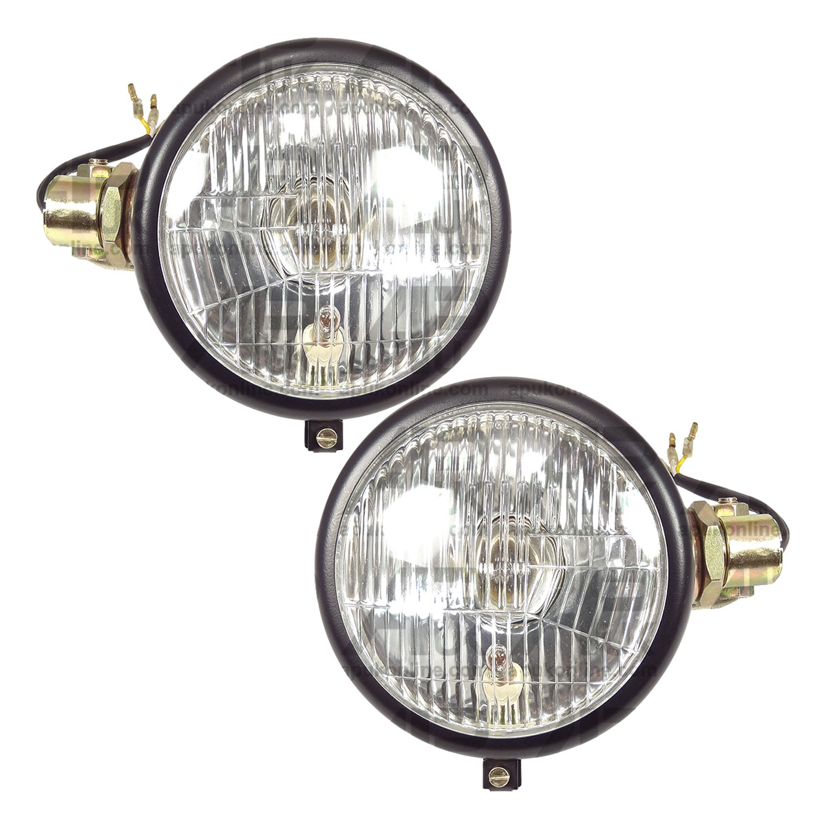 Pair Headlights Headlamp for McCormick International Farmall IH D Series Tractor