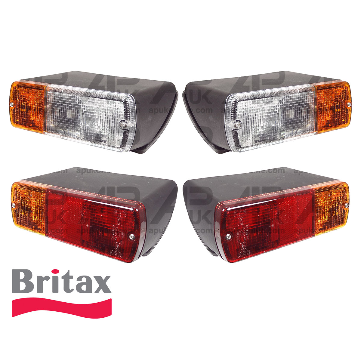 Britax Front Side Light &amp; Rear Lamp Set for Fiat L60 L65 L75 L85 L95 Tractor