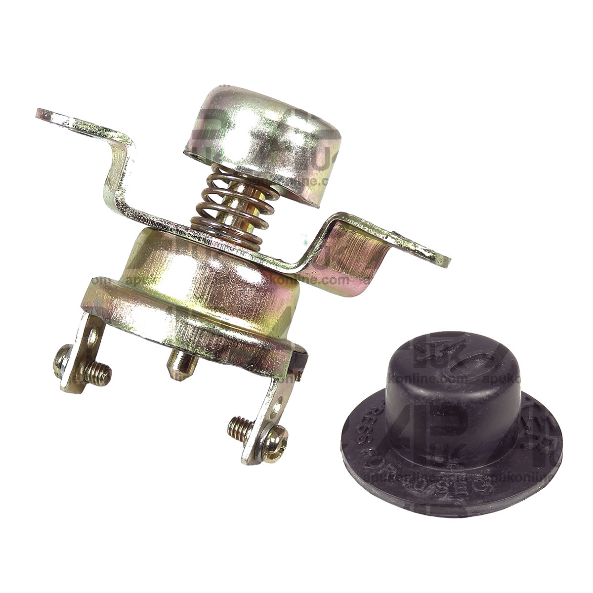 Pre Heater Plug Button Switch &amp; Rubber Cover for Fordson Dexta Super Tractor