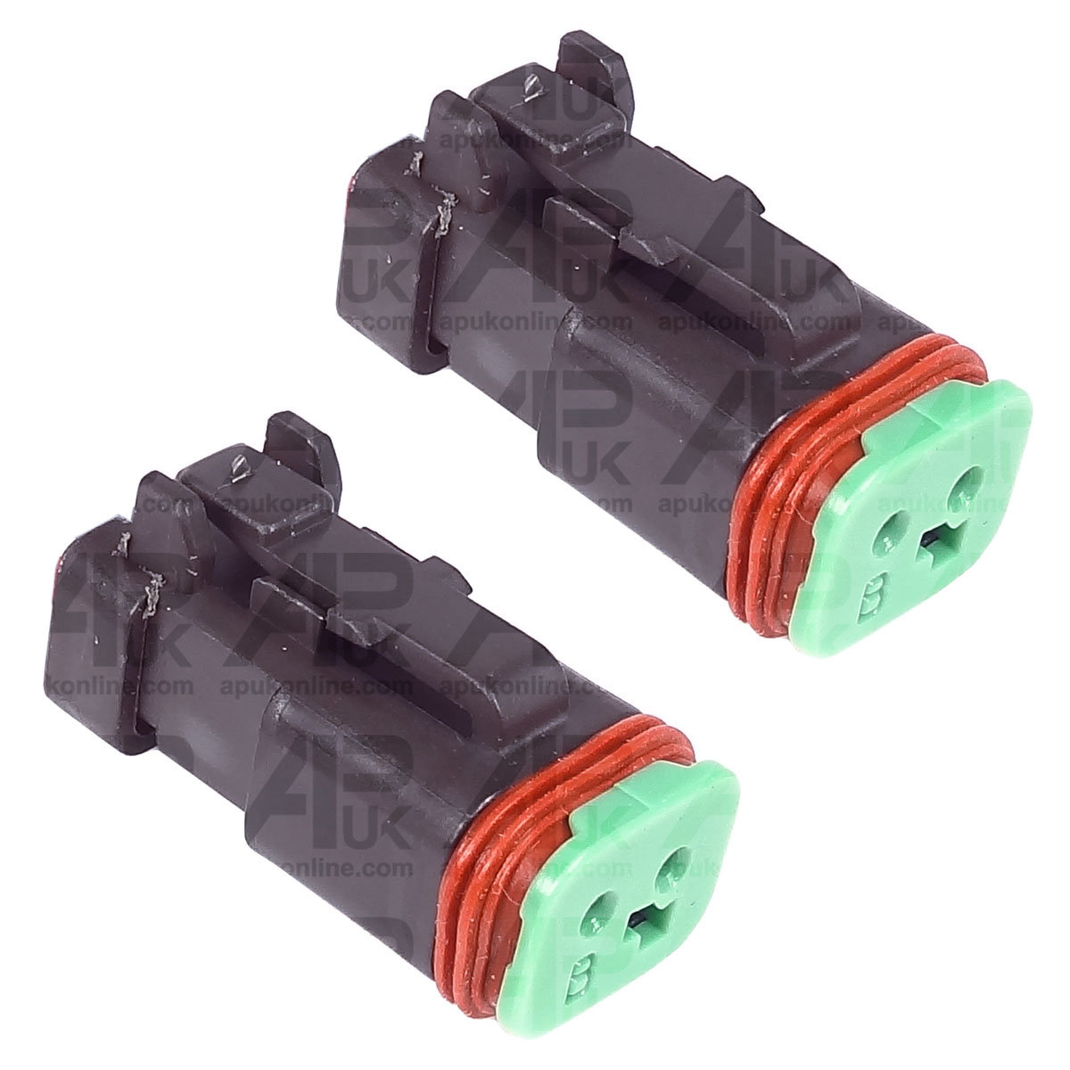 2x Plug Work Light Wiring Harness Lamp Socket Connector 2 Pin for JCB
